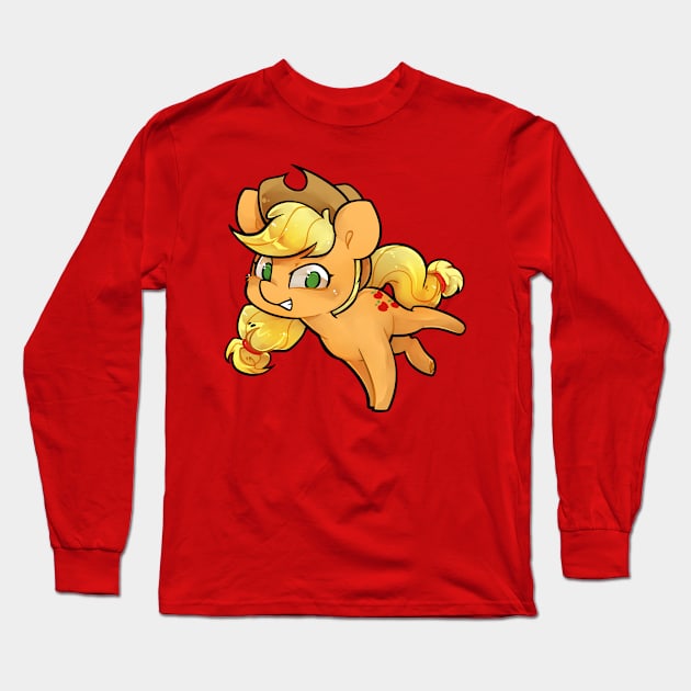 Applejack Chibi Long Sleeve T-Shirt by MidnightPremiere